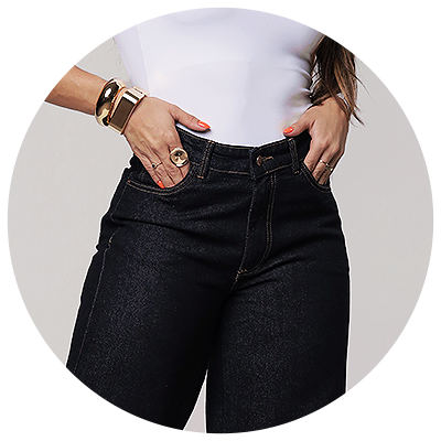 Calça Wide Leg Jeans com Stretch - L7 Jeans
